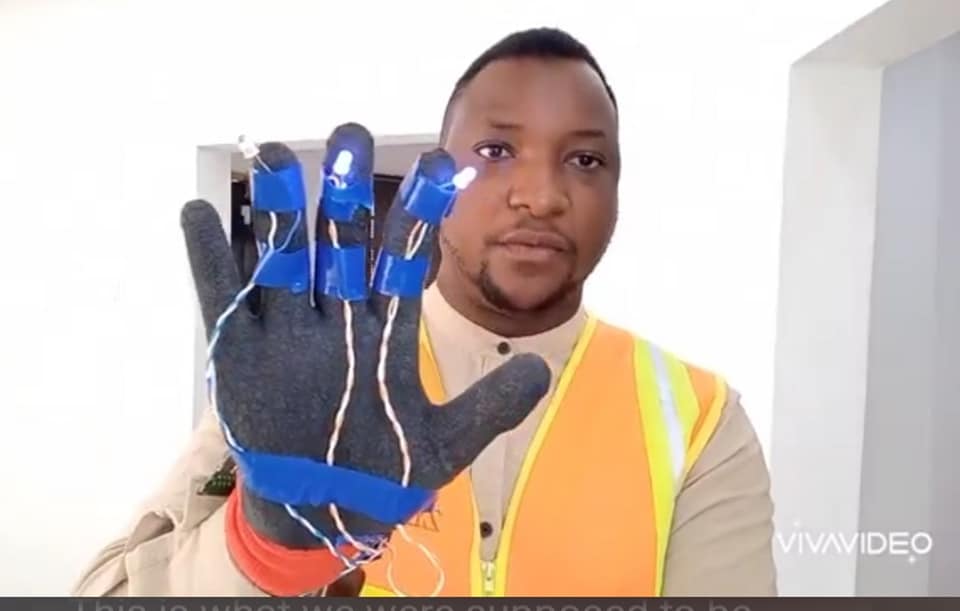 Zambian inventor creates gloves that convert sign language to audio voice