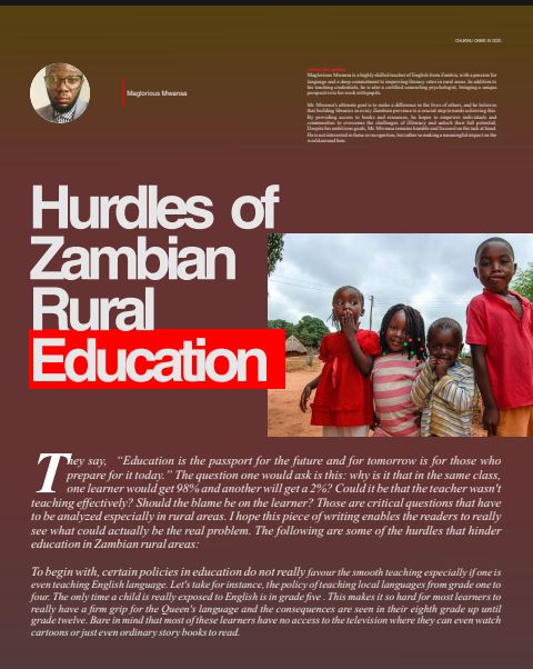 Hurdles of Zambian Rural Education
